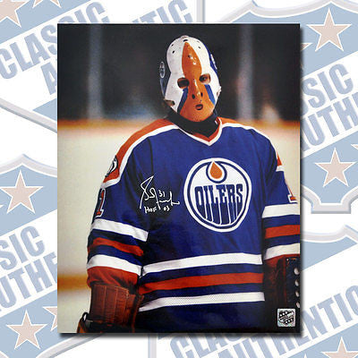 GRANT FUHR Edmonton Oilers autographed 11x14 photo w/HOF (#1114)