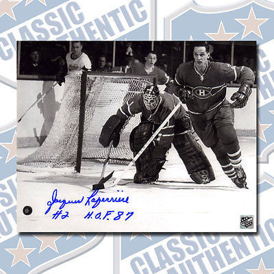 JACQUES LAPERRIERE Montreal Canadiens autographed 8x10 photo w/HOF (#2593)
