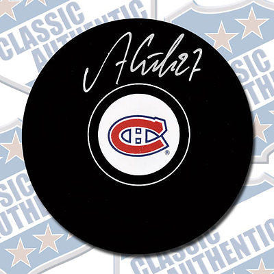 ALEX GALCHENYUK Montreal Canadiens autographed puck (#2963)