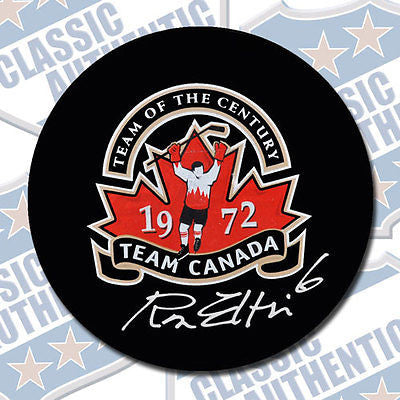 RON ELLIS Team Canada Summit Series 1972 autographed puck (#2066)