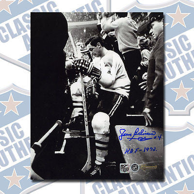 JEAN BELIVEAU Montreal Canadiens autographed 8x10 photo w/HOF (#1179)