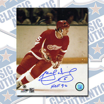 MARCEL DIONNE Detroit Red Wings autographed 8x10 photo w/HOF (#1324)