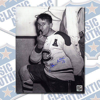 ELMER LACH Montreal Canadiens autographed 8x10 photo (#1443)