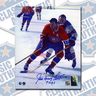 JEAN-GUY TALBOT Montreal Canadiens autographed 8x10 photo w/7 Cups (#1570)