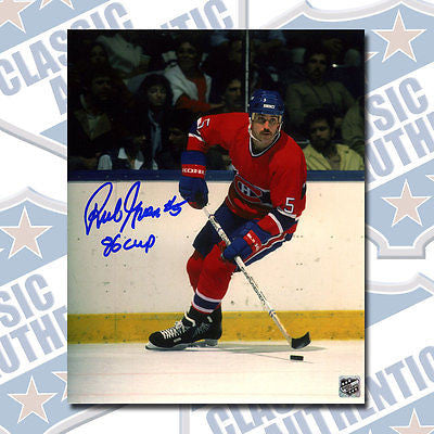 RICK GREEN Montreal Canadiens autographed 8x10 photo w/86 Cup (#2907)