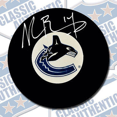 ALEX BURROWS Vancouver Canucks autographed puck (#1784)