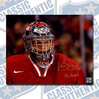 KIM ST-PIERRE Women's Team Canada autographed 8x10 photo w/3x GOLD (#2495)