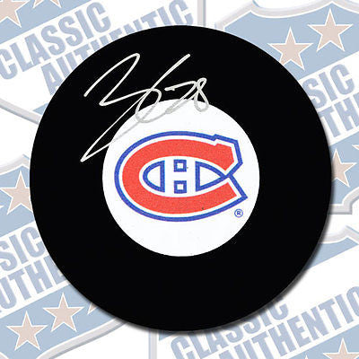 NATHAN BEAULIEU Montreal Canadiens autographed puck (#2881)