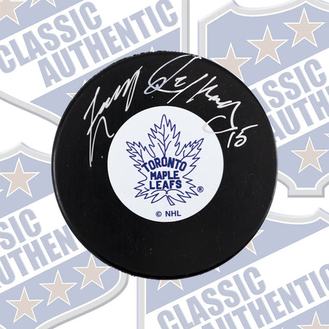 LARRY JEFFREY Toronto Maple Leafs autographed puck (#2062a)