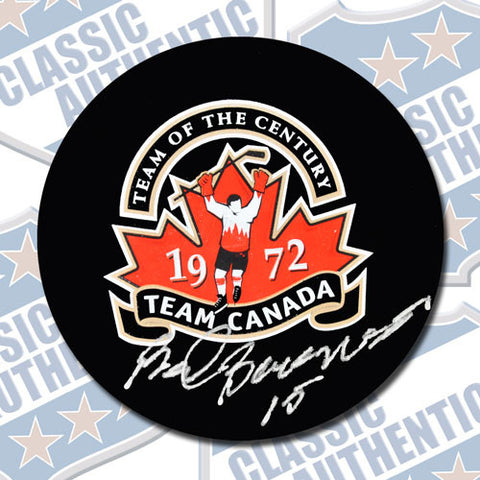 RED BERENSON Team Canada Summit Series 1972 autographed puck (#2816)