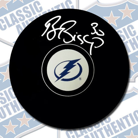 BEN BISHOP Tampa Bay Lightning autographed puck (#2970)