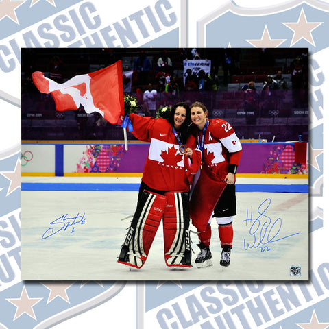 SHANNON SZABADOS & HAYLEY WICKENHEISER Team Canada dual autographed 16x20 photo (#3128)