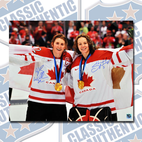 SHANNON SZABADOS & HAYLEY WICKENHEISER Team Canada Dual autographed 16x20 photo (#3131)