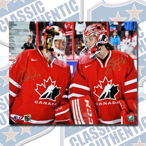 CHARLINE LABONTE & SHANNON SZABADOS Team Canada multi autographed 11x14 photo (#3137)