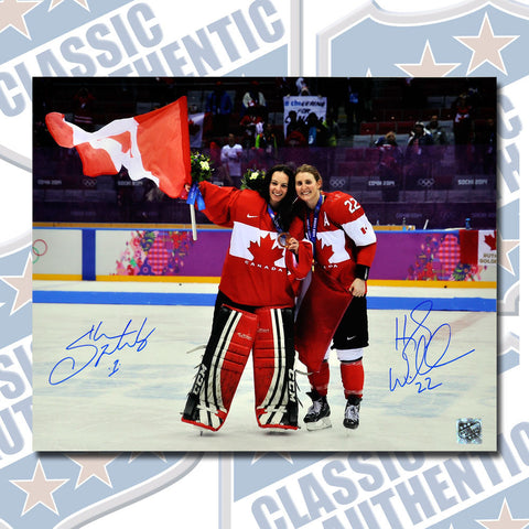 SHANNON SZABADOS & HAYLEY WICKENHEISER Team Canada Dual autographed 11x14 photo (#3140)