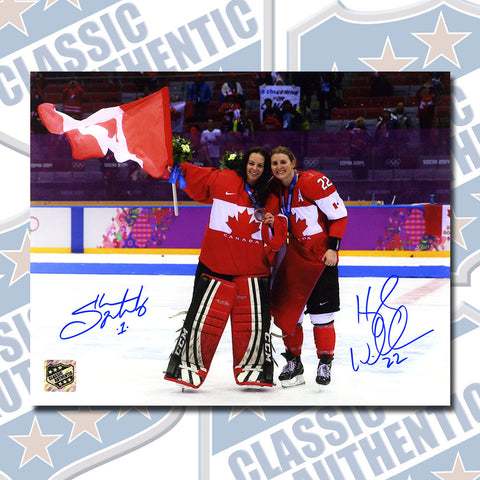 SHANNON SZABADOS & HAYLEY WICKENHEISER Team Canada Dual autographed 8x10 photo (#3144)