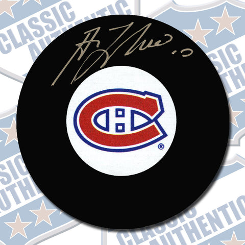 GUY LAFLEUR Montreal Canadiens autographed puck (#3180)