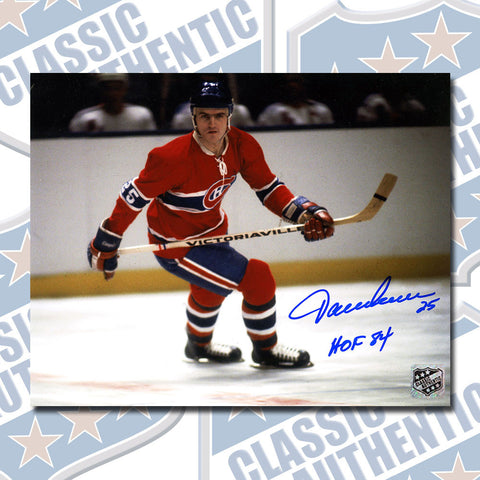JACQUES LEMAIRE Montreal Canadiens autographed 8x10 photo w/HOF (#3211)