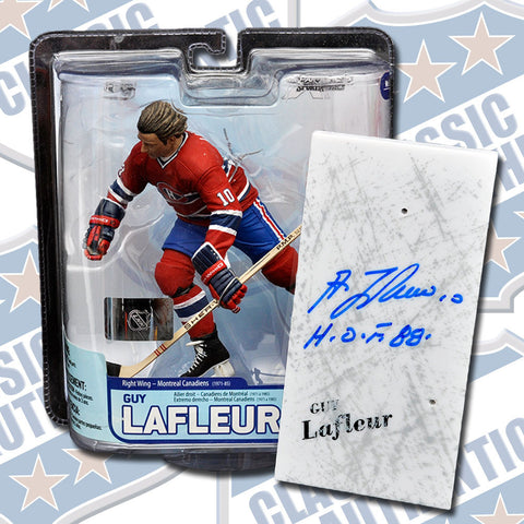 GUY LAFLEUR Montreal Canadiens autographed McFarlane w/HOF (#3219)