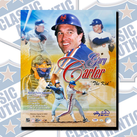 GARY CARTER Montreal Expos autographed 16x20 photo collage PSA (#3267)