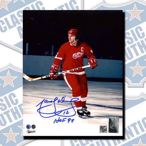 MARCEL DIONNE Detroit Red Wings autographed 8x10 photo w/HOF (#3434)