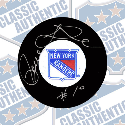 PIERRE LAROUCHE New York Rangers Autographed Puck (#3450)
