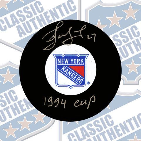 ALEX KOVALEV New York Rangers Autographed Puck with 94 Cup (#3507)