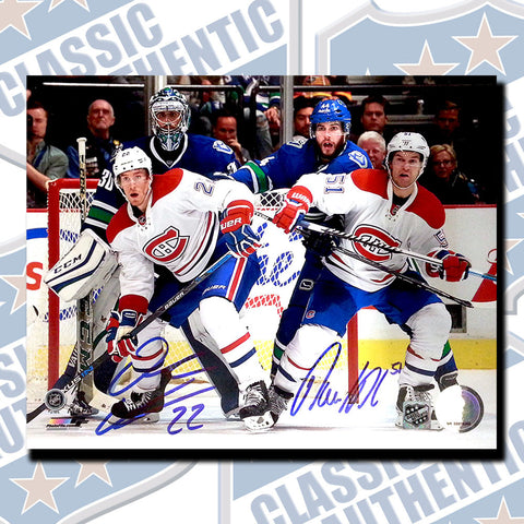 DAVID DESHARNAIS & DALE WEISE Montreal Canadiens dual autographed 8x10 (#3575)