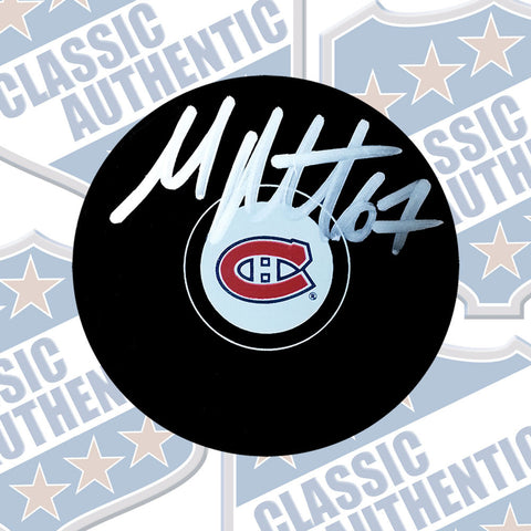 MAX PACIORETTY Montreal Canadiens Autographed Puck (#3580)