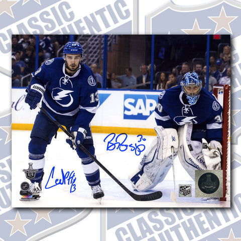 CEDRIC PAQUETTE and BEN BISHOP Tampa Bay Lightning autographed 8x10 photo (#3741)