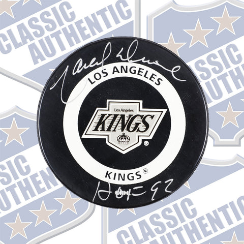 MARCEL DIONNE Los Angeles Kings autographed puck w/HOF 92 (#562)