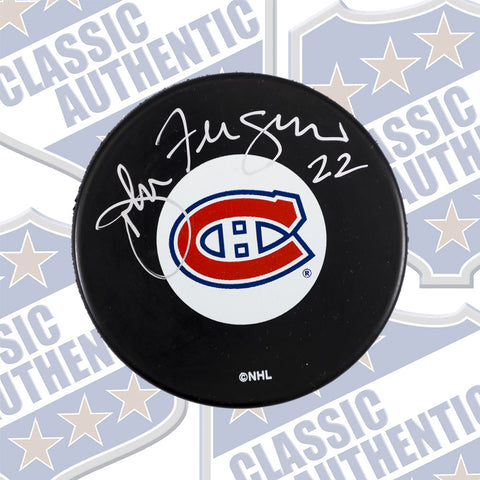 JOHN FERGUSON Montreal Canadiens autographed puck (#653)