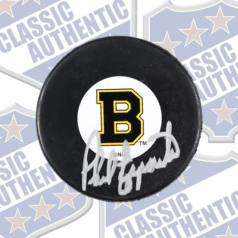 Phil Esposito Boston Bruins autographed puck (#654)