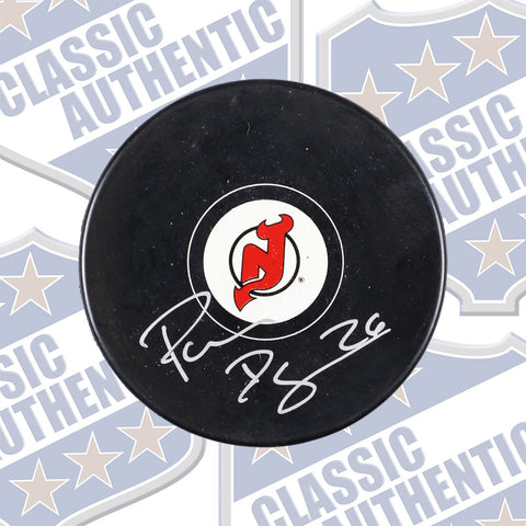 Pierre Dagenais New Jersey Devils autographed puck (#695)