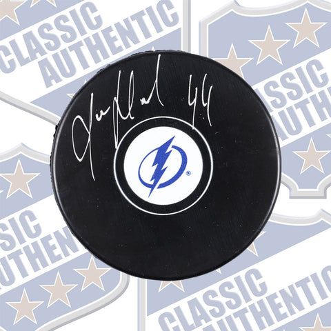 ROMAN HAMRLIK Tampa Bay LIghtning autographed puck (#707a)