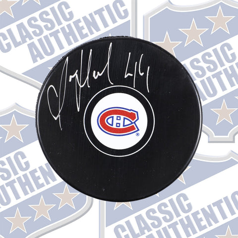 ROMAN HAMRLIK Montreal Canadiens autographed puck (#707b)