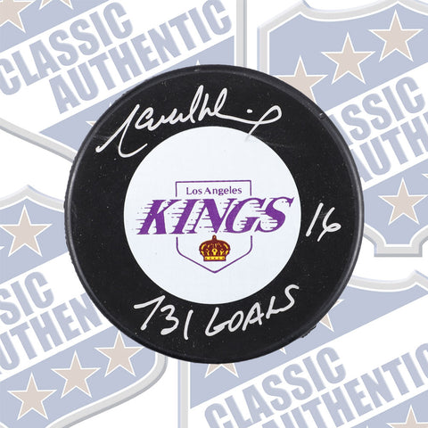 MARCEL DIONNE Los Angeles Kings Autographed Puck w/731 goals (#8008)