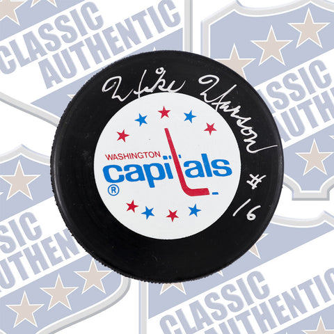 MIKE MARSON Washington Capitals autographed puck  (#8803)