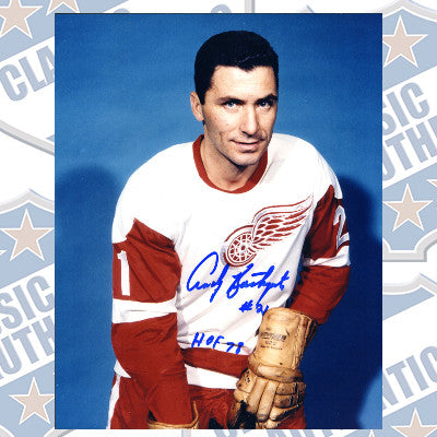 ANDY BATHGATE Detroit Red Wings autographed 8x10 photo (#258)