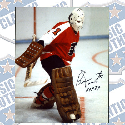 BERNARD BERNIE PARENT Philadelphia Flyers autographed 8x10 photo (#416)