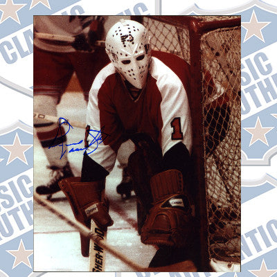 BERNARD BERNIE PARENT Philadelphia Flyers autographed 8x10 photo (#417)
