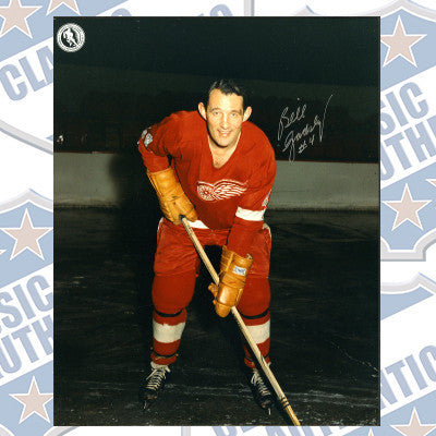 BILL GADSBY Detroit Red Wings autographed 8x10 photo w/HOF (#173)
