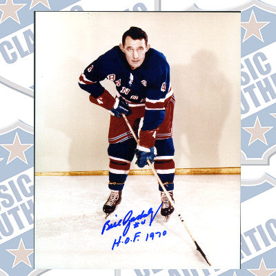 BILL GADSBY New York Rangers autographed 8x10 photo w/HOF (#176)