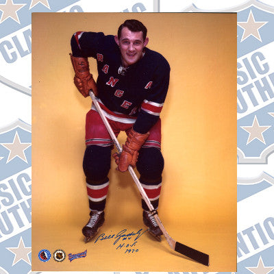 BILL GADSBY New York Rangers autographed 8x10 photo w/HOF (#971)