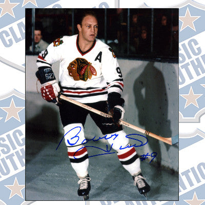 BOBBY HULL Chicago Blackhawks autographed 8x10 photo (#378)