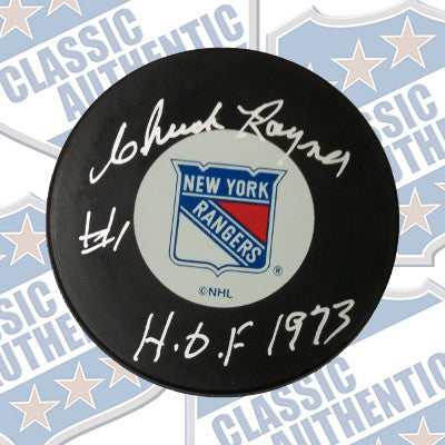 CHUCK RAYNER New York Rangers autographed puck (#651)