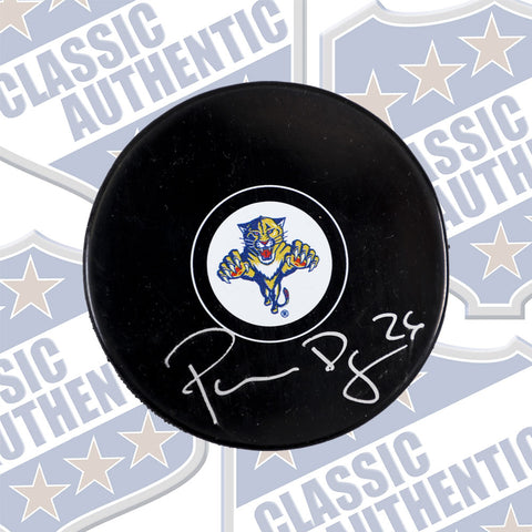 Pierre Dagenais Florida Panthers autographed puck (#695b)