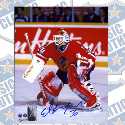 ED BELFOUR Chicago Blackhawks autographed 8x10 photo (#1517)