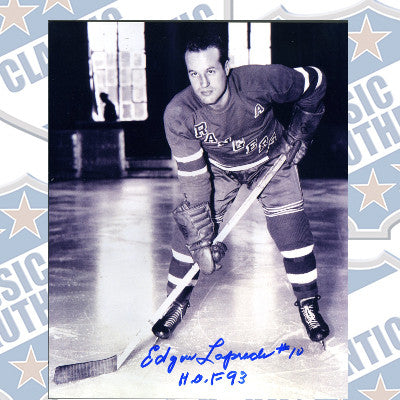EDGAR LAPRADE New York Rangers autographed 8x10 photo (#434)