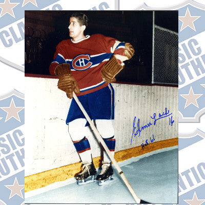 ELMER LACH Montreal Canadiens autographed 8x10 photo (#431)